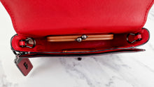 Load image into Gallery viewer, Coach 1941 Dinky Crossbody Bag in Burgundy Smooth Leather With Coach Create Customized Tea Roses - Coach 38185