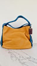 Load image into Gallery viewer, Coach 1941 Bandit Hobo 39 Bag in Goldenrod Yellow, Blue & Oxblood Pebble Leather - 2 in 1 handbag - Coach 10736