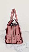Load image into Gallery viewer, Coach Mercer Satchel 30 in Dusty Rose Pink with Tooled Leather Tea Roses - Floral Crossbody Bag Handbag - Coach 12031