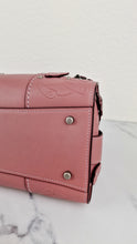 Load image into Gallery viewer, Coach Mercer Satchel 30 in Dusty Rose Pink with Tooled Leather Tea Roses - Floral Crossbody Bag Handbag - Coach 12031