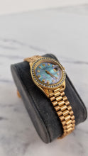 Load image into Gallery viewer, Rolex 18k Yellow Gold 28mm Lady President Datejust Diamond Bezel Tahitian MOP Diamond Dial Automatic Movement Mother of Pearl Watch - Rolex 6917
