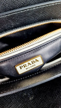 Load image into Gallery viewer, Prada Turnlock Satchel Bicolor Crossbody Bag in Black, White & Red Saffiano Leather - Prada BR5045