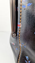 Load image into Gallery viewer, Coach 1941 Mailbox Bag 35 in Black with Prairie Print Purple Flowers - Coach 30571
