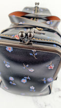 Load image into Gallery viewer, Coach 1941 Mailbox Bag 35 in Black with Prairie Print Purple Flowers - Coach 30571