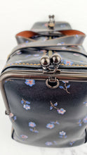 Load image into Gallery viewer, Coach 1941 Mailbox Bag 35 in Black with Prairie Print Purple Flowers - Coach 30571