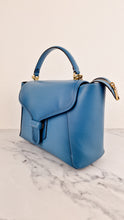 Load image into Gallery viewer, Coach 1941 Courier Carryall in Pacific Blue Smooth Leather Tophandle Crossbody Bag Satchel - Coach 88348