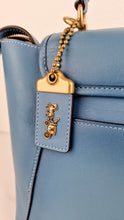 Load image into Gallery viewer, Coach 1941 Courier Carryall in Pacific Blue Smooth Leather Tophandle Crossbody Bag Satchel - Coach 88348