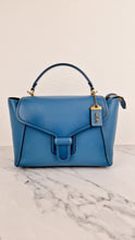 Load image into Gallery viewer, Coach 1941 Courier Carryall in Pacific Blue Smooth Leather Tophandle Crossbody Bag Satchel - Coach 88348