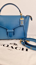 Load image into Gallery viewer, Coach 1941 Courier Carryall in Pacific Blue Smooth Leather Tophandle Crossbody Bag Satchel - Coach 88348