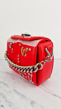 Load image into Gallery viewer, Alexander McQueen Lust Red Nano 16 Box Bag Hooks & Studs Handbag Crossbody Bag