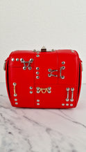 Load image into Gallery viewer, Alexander McQueen Lust Red Nano 16 Box Bag Hooks & Studs Handbag Crossbody Bag