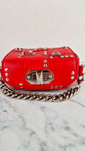 Load image into Gallery viewer, Alexander McQueen Lust Red Nano 16 Box Bag Hooks & Studs Handbag Crossbody Bag