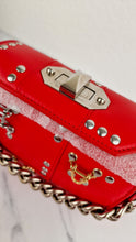 Load image into Gallery viewer, Alexander McQueen Lust Red Nano 16 Box Bag Hooks & Studs Handbag Crossbody Bag