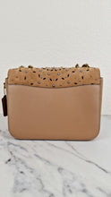 Load image into Gallery viewer, RARE Coach Parker Sample Bag in Tan Leather & Suede with Rivets & Snakeskin Tea Rose Turnlock - Shoulder Bag Crossbody
