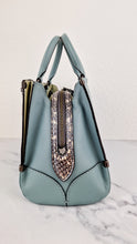 Load image into Gallery viewer, Coach Mason Carryall in Sage Pale Blue Green Smooth Leather Snakeskin Handbag - Coach 38717