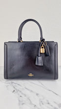 Load image into Gallery viewer, Coach Zoe Carryall Handbag in Smooth Black Leather Crossbody - Coach F49500
