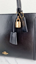 Load image into Gallery viewer, Coach Zoe Carryall Handbag in Smooth Black Leather Crossbody - Coach F49500