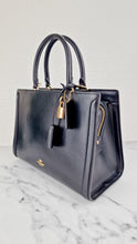Load image into Gallery viewer, Coach Zoe Carryall Handbag in Smooth Black Leather Crossbody - Coach F49500