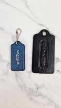 Load image into Gallery viewer, Oversized Coach Hangtag in Black Smooth Leather - Bag charm Accessory