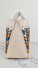 Load image into Gallery viewer, Coach 1941 Rogue Tote Bag With Links in Chalk Smooth Leather Blue, Yellow Colorblock Handbag - Coach 10496
