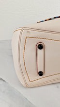 Load image into Gallery viewer, Coach 1941 Rogue Tote Bag With Links in Chalk Smooth Leather Blue, Yellow Colorblock Handbag - Coach 10496