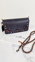 Load image into Gallery viewer, Coach 1941 Dinky Black with Crystal Bow Embellishment - Smooth Leather Crossbody Bag - Coach 38646