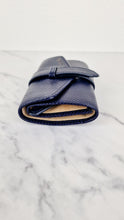 Load image into Gallery viewer, Aspinal of London Blue Lizard Travel Jewelry Jewellery Roll - Wallet Navy Dark Blue