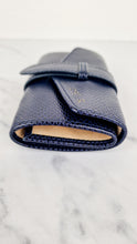 Load image into Gallery viewer, Aspinal of London Blue Lizard Travel Jewelry Jewellery Roll - Wallet Navy Dark Blue