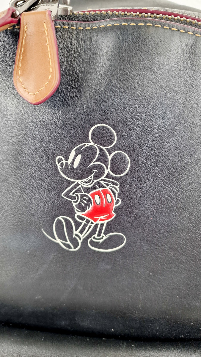 coach disney backpack black Disney x Coach Mickey Mouse Charlie Backpack in Black Smooth Leather B – Essex Fashion House
