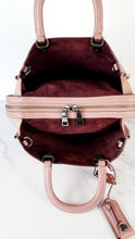 Load image into Gallery viewer, Coach 1941 Rogue 31 in Dusty Rose Pink Mixed Leather with Burgundy Suede - Satchel Handbag 23755
