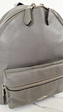 Load image into Gallery viewer, Coach Medium Charlie Backpack in Grey Pebble Leather - Coach F30550