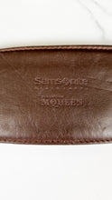 Load image into Gallery viewer, Alexander McQueen x Samsonite Travel Bag Carry-on Luggage with Croc Embossed Brown Leather and Shoulder Strap