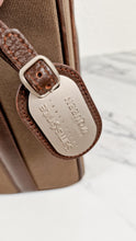 Load image into Gallery viewer, Alexander McQueen x Samsonite Travel Bag Carry-on Luggage with Croc Embossed Brown Leather and Shoulder Strap
