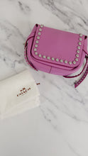 Load image into Gallery viewer, Coach Rivets Dakotah 15 Crossbody Bag in Puce Purple Pink Smooth Leather - Coach 35751