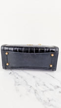 Load image into Gallery viewer, Small Coach Zoe Carryall Handbag in Croc Embossed Black Leather Crossbody - Coach F72666