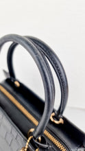 Load image into Gallery viewer, Small Coach Zoe Carryall Handbag in Croc Embossed Black Leather Crossbody - Coach F72666