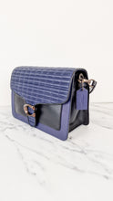 Load image into Gallery viewer, Coach Tabby Sample Bag with Ruched Pleating in Cadet Blue and Black Leather - Handbag