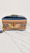 Load image into Gallery viewer, Coach 1941 Riley Lunchbox Bag in Dark Denim Blue Colorblock Smooth Leather Tophandle Crossbody Bag - Coach 704