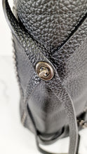 Load image into Gallery viewer, Coach Tatum Tall Tote in Black Pebble Leather with Whiplash Detail & Feather Charm - Large Black Shoulder Bag - Coach 33916