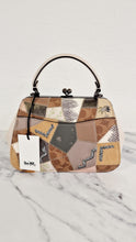 Load image into Gallery viewer, Coach 1941 Frame Bag with Kisslock & Patchwork in Smooth Chalk White Leather - Crossbody Handbag - Coach 69024