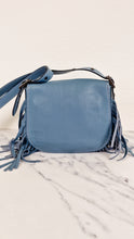 Load image into Gallery viewer, Coach 1941 Saddle 23 with Fringe in Blue Pebbled Leather - Crossbody Flap Bag - Coach 29240