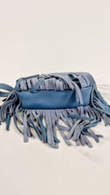 Load image into Gallery viewer, Coach 1941 Saddle 23 with Fringe in Blue Pebbled Leather - Crossbody Flap Bag - Coach 29240