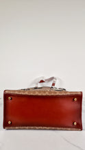 Load image into Gallery viewer, Field Tote 40 in Signature Canvas with Souvenir Patches and Pins Empire State Rexy - Tan Rust Saddle Brown Shoulder Bag Crossbody - Coach C0768