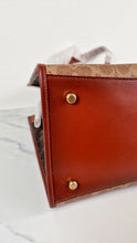 Load image into Gallery viewer, Field Tote 40 in Signature Canvas with Souvenir Patches and Pins Empire State Rexy - Tan Rust Saddle Brown Shoulder Bag Crossbody - Coach C0768