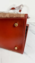 Load image into Gallery viewer, Field Tote 40 in Signature Canvas with Souvenir Patches and Pins Empire State Rexy - Tan Rust Saddle Brown Shoulder Bag Crossbody - Coach C0768