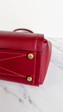 Load image into Gallery viewer, Coach 1941 Troupe Tote in Deep Red Glovetanned Smooth Leather & Buffalo-Embossed Leather - Handbag Crossbody Bag - Coach 79468