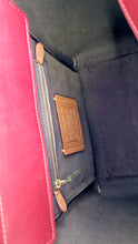 Load image into Gallery viewer, Coach 1941 Troupe Tote in Deep Red Glovetanned Smooth Leather & Buffalo-Embossed Leather - Handbag Crossbody Bag - Coach 79468