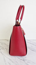 Load image into Gallery viewer, Coach 1941 Troupe Tote in Deep Red Glovetanned Smooth Leather & Buffalo-Embossed Leather - Handbag Crossbody Bag - Coach 79468