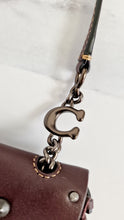 Load image into Gallery viewer, Coach 1941 Fringe Saddle Bag with Pyramid Rivets in Oxblood Smooth Leather & Ram Charm - Coach 48617