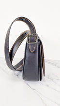 Load image into Gallery viewer, Coach 1941 Saddle 23 Bag in Black Smooth Leather with Patchwork Detail - Purple Orange Crossbody Shoulder Bag Coach 56639